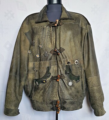 VINTAGE LEDERMANN DESIGN TYROL OKTOBERFEST DIRNDL LEATHER WOMENS JACKET 12 40
