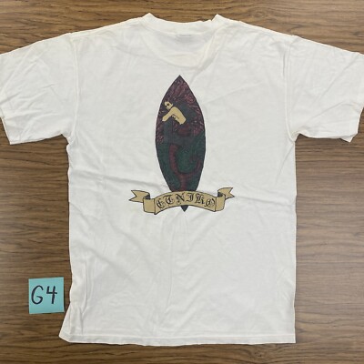 Vintage Men s Large Etniko Surf Board 90s Single Stitch Tee Shirt