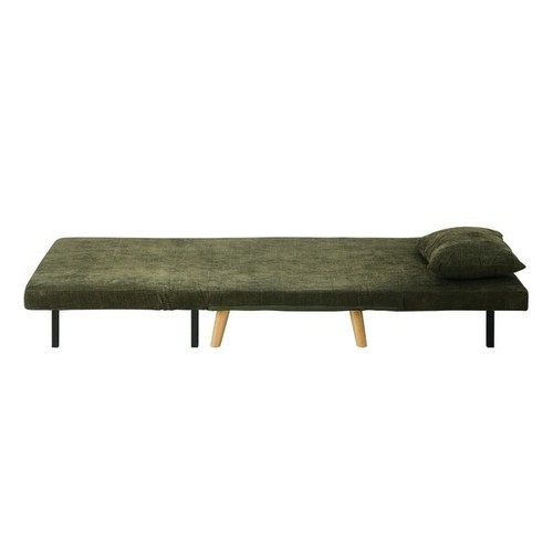 Sofa Bed Lounge Chair Polyester Recliner Wood Leg Single Seat Green - Picture 6 of 9