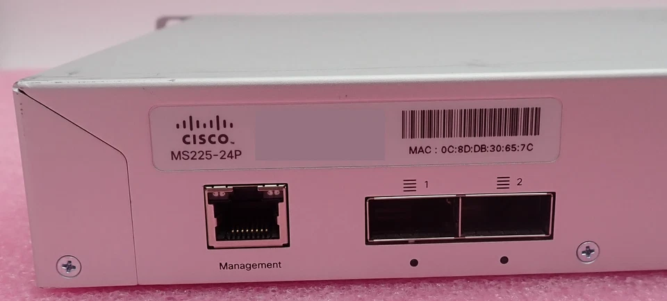 Cisco Meraki MS225-24P-HW 24x 1G PoE+ 4x 10G SFP+ Cloud Managed Switch UNCLAIMED - Image 3 of 4