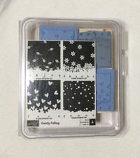 2006 Stampin' Up Wood Mount Stamp Set - Gently Falling 4 Stamps