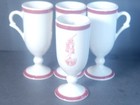 Set of 4 Red Flaming Devil Narrow Cordial Coffee Mugs/Cups — photo 3