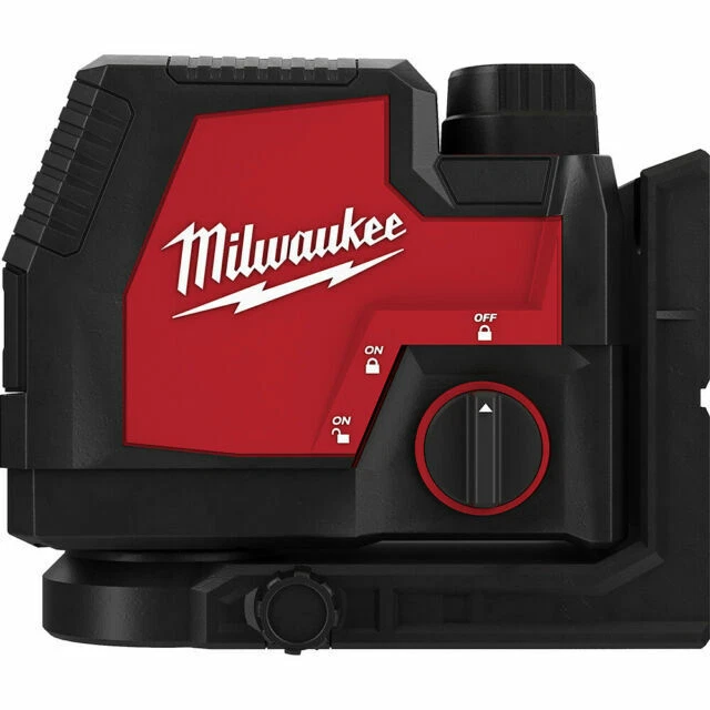 Milwaukee USB Rechargeable Green Cross Line Laser - Red/Black (3521-21)