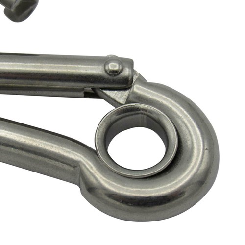 Zinc Plated Carbine Snap Hook Eyelet 11MM (Carabiner Clip Marine Rope Karabina) - Picture 5 of 8