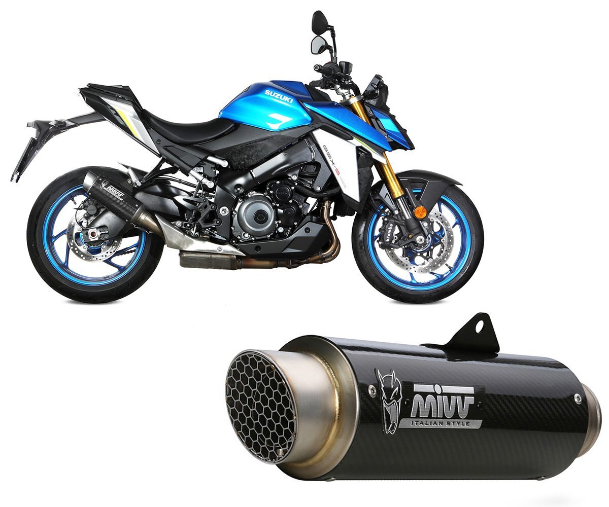 Mivv Muffler slip-on exhaust MIVV GP PRO Carbon SUZUKI GSX S 1000 2021 > 2023