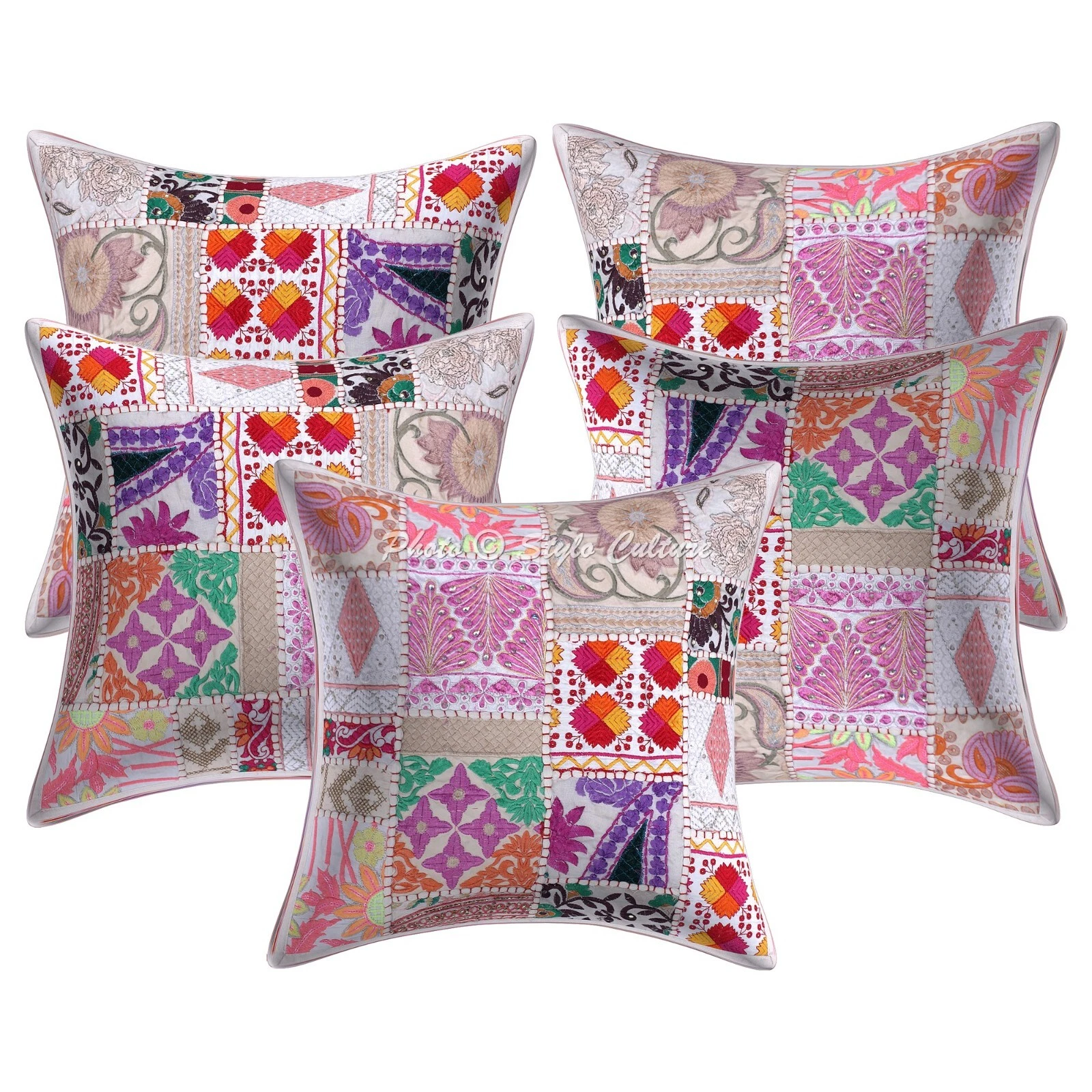 Boho Bohemian Cushion Cover Vintage Patchwork Throw Decor Pillow Cover Case