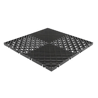 Tiles Interlocking 50 Pieces Black,drainage Tiles 12x12x0.5 Inches,nonslip.