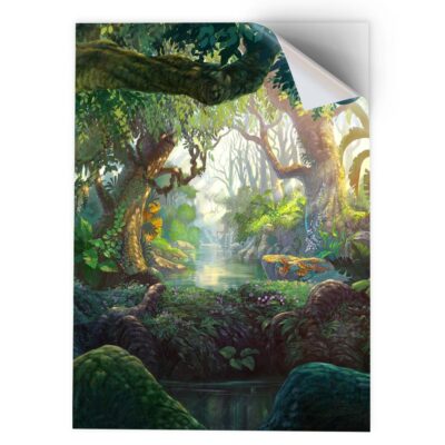 1 x Vinyl Aufkleber A3 - Verzauberte Waldbäume Fantasy #12398