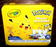 Crayola Pokémon PIKACHU Art Case: Crayons/Markers/Pages/Stands/Stickers/+More