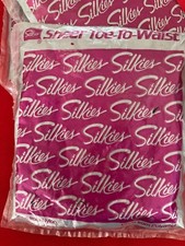 SILKIES NEW OLD STOCK - 2011 080306 SHEER TOE TO WAIST BARELY BLACK- LARGE