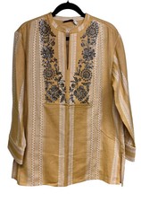 Tory Burch Sequin Embellished Tunic Orange/Ivory Women’s Size 10