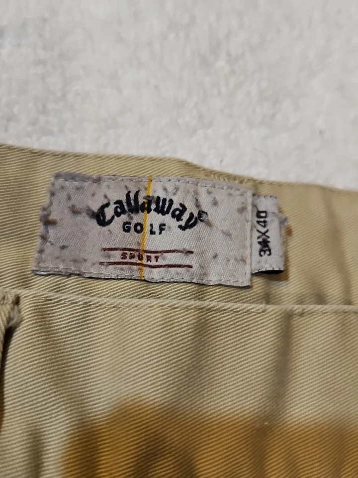 Pantalones deportivos de golf Callaway para hombre delanteros planos beige talla 34x40 Foto 4 de 4