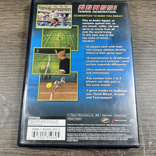 Agassi Tennis Generation for PlayStation 2 PLAYSTATION 2 (PS2) Games - Picture 3 of 4