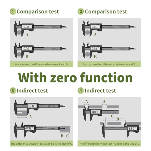 Digital Caliper 0-6" Measuring Tool with Metal Ruler, Micrometer Caliper with Au - Picture 12 of 12