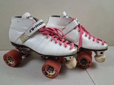 Riedell RS-1000 Roller Skates Sure Grip Invader Plates Beretta Wheels Size 8.5-9
