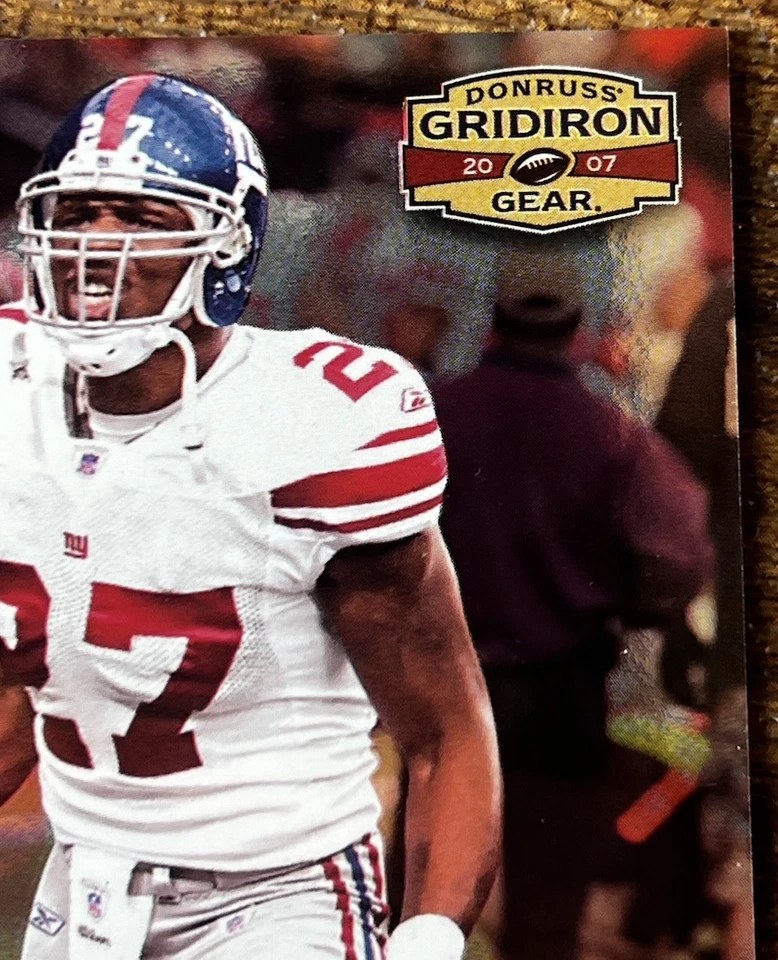 2007 Donruss Gridiron Gear Silver X's Parallel #7 - Brandon Jacobs - #d /250 - Image 3 of 4