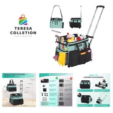 Grande con Carro Desmontable, Carrito de Limpieza Impermeable con Ruedas para Housek...