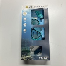 U.S. Diver Adult Snorkel Set, PLAYA model, Teal