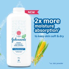 2X 500g Johnson's Baby Powder Classic Cornstarch free shipping