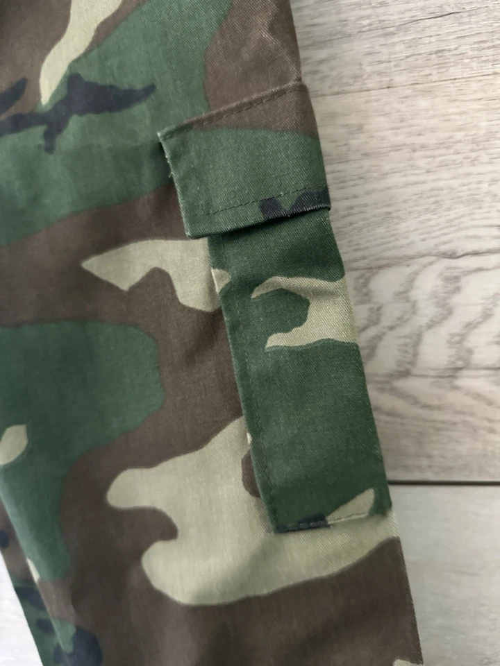 Pantalones cargo para niños talla 14 unisex camuflaje pestañas cintura corbatas al tobillo originales Foto 4 de 4