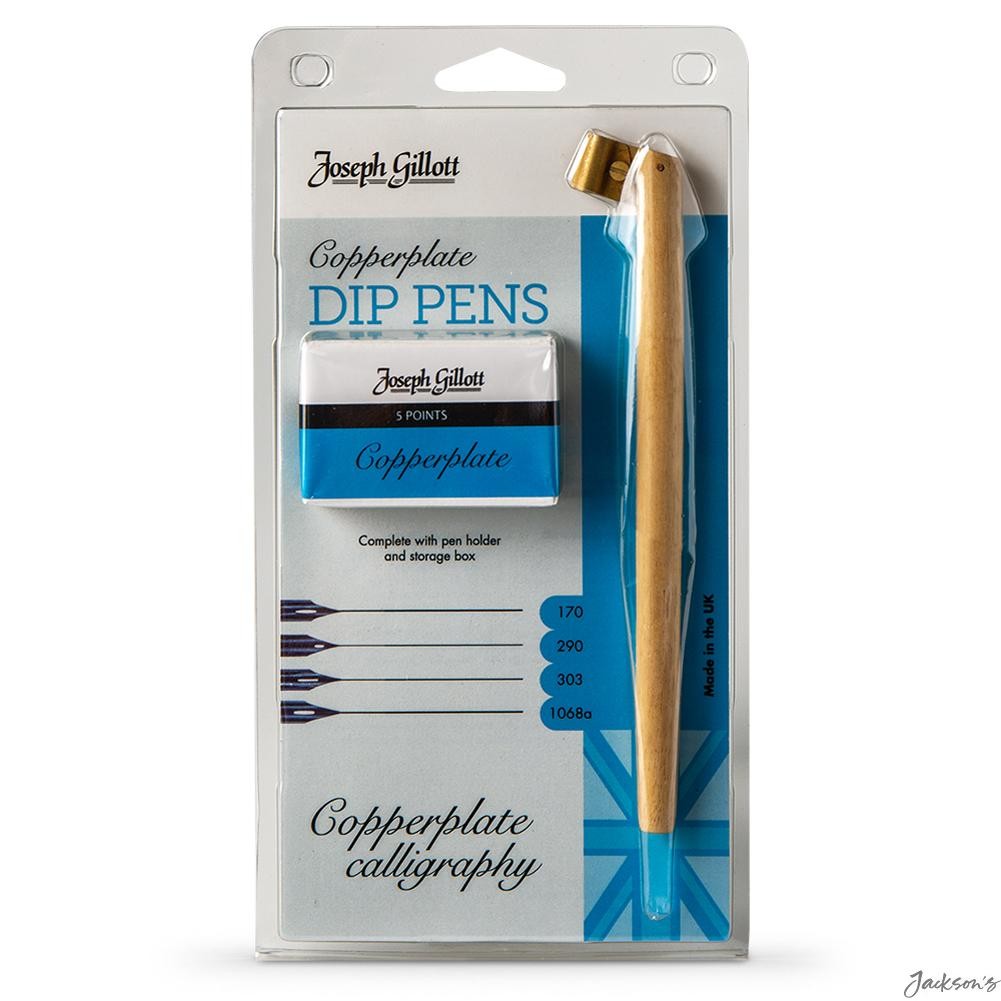 William Mitchell Joseph Gillott Copperplate Pen Set Metal 5 Points For Callig...