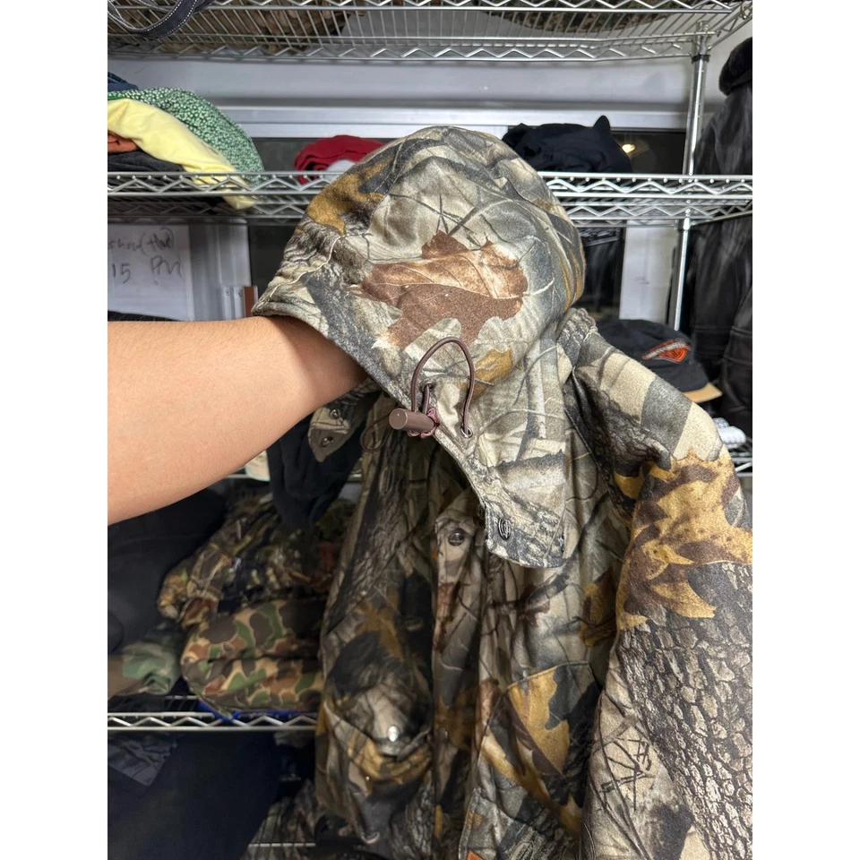 Woolrich Camo Hooded Jacket Realtree Camouflage Outdoor Hunting Mens XL - Image 4 of 4