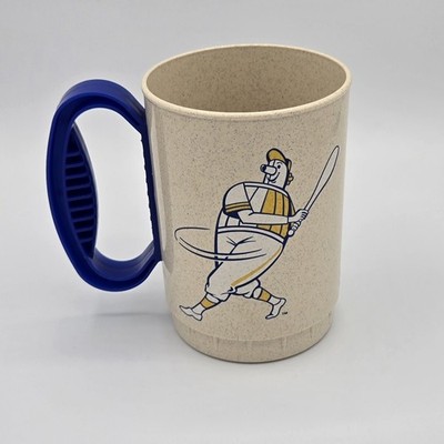 Milwaukee Brewers Barrel Man Logo Espolon Tequila Plastic Mug Whirley Drink MLB