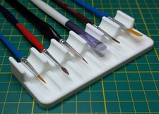Paint Brush Holder Rest Stand Artist Paint Craft Tray No Drip 6 Slots 