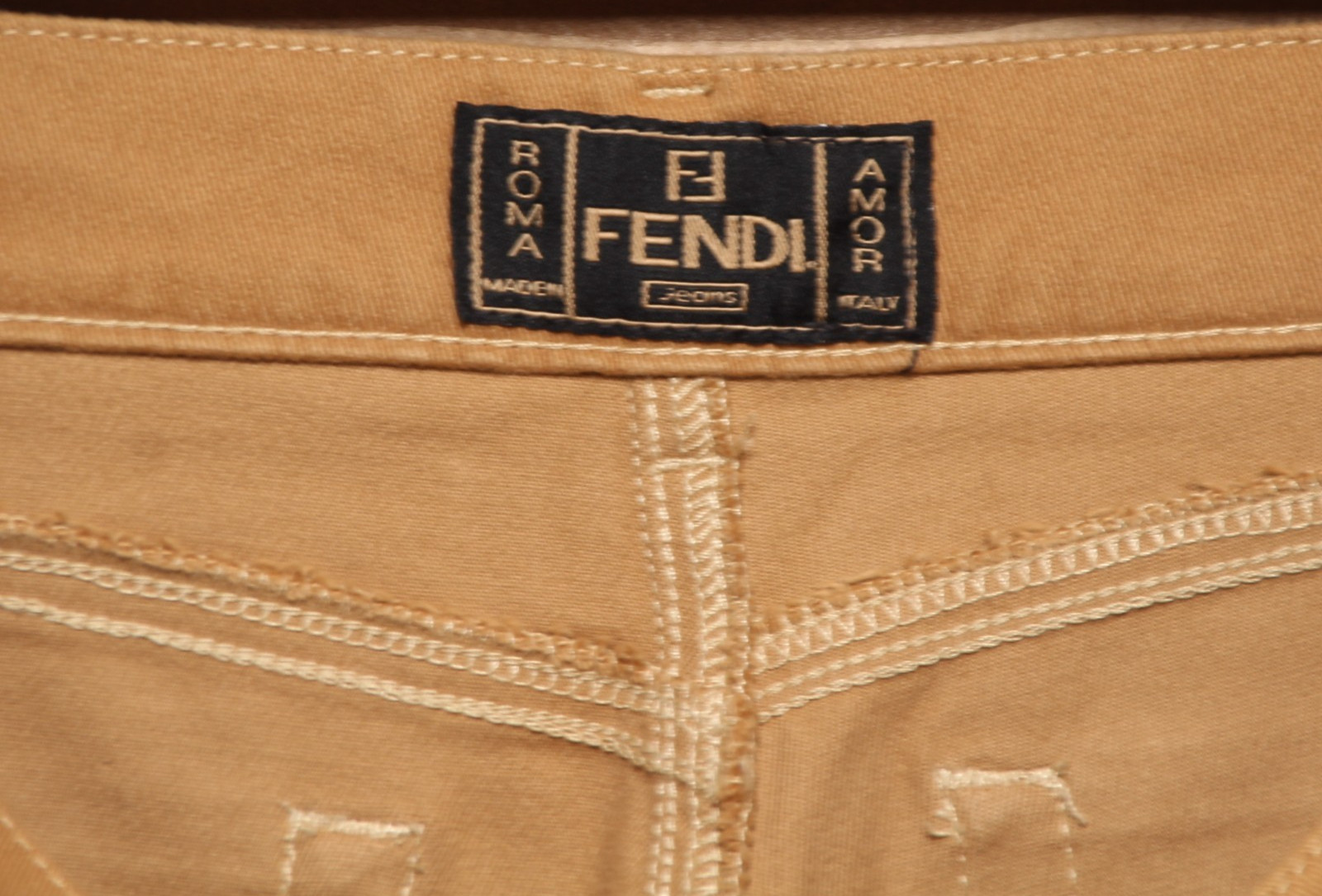 Trousers Fendi Size 48 Used (Cod.Sj1229) Vintage Brown Unisex image 3