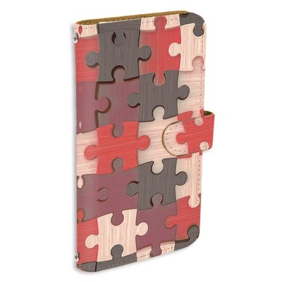 For Xperia X Compact SO-02J Wood Grain Puzzle Pattern Red Puzzle Pattern Fa 961