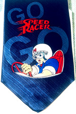 NIP GO SPEED RACER Blue 57" Adult Neck Tie 100% Silk