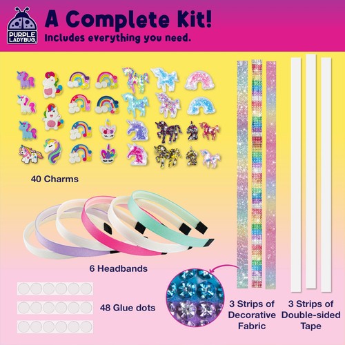Unicorn Headband Making Kit - Unicorn Crafts for Girls Ages 4-9, Birthday Gif... - Picture 3 of 9