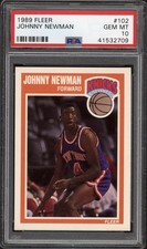 1989 Fleer Johnny Newman Rookie RC #102 PSA 10 GEM MT New York Knicks
