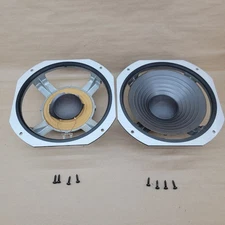Pair Of 2 Pioneer HPM-500 Speaker OEM Woofer 25-750A Parts Or Repair w/ Screws