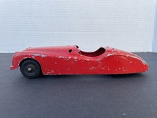 Hubley Kiddie Metal Toy Red Jaguar #455 Sport Vintage Made in USA 1950s