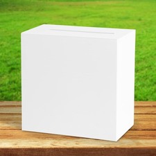 White Wooden Wedding Card Box, Large DIY Card Gift Box for Wedding Reception, Gr