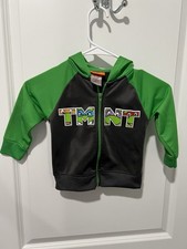 Nickelodeon Ninja Turtles Zip Up Hoodie Boys 2T Grey Green