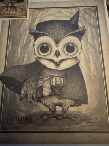 Gideons Bakehouse Thaddeus Bubo Color 8x10 2024 Signed Print New W Menu - Bild 2 von 3