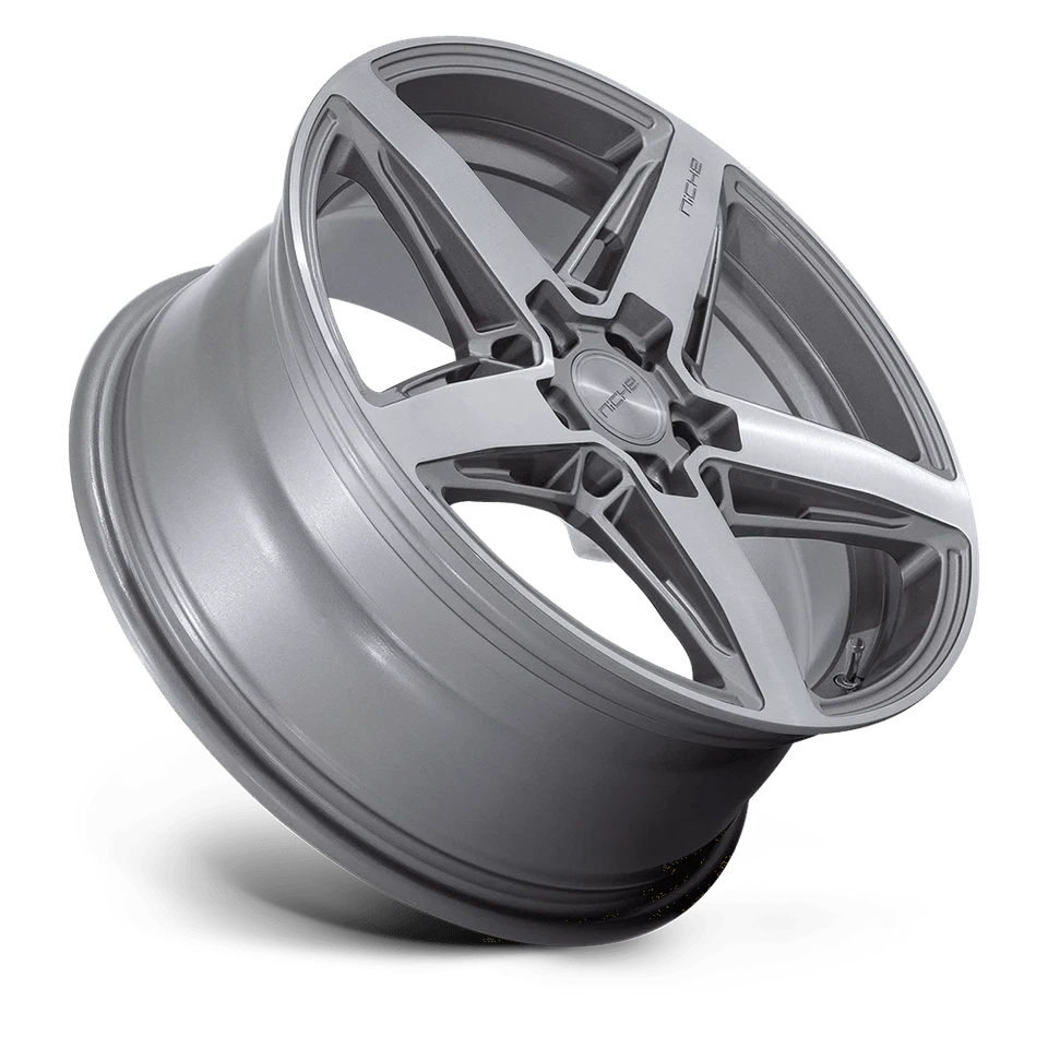 Rueda transparente de tinte facial cepillado antracita Teramo 18x8 Nicho M270 5x112 (30 mm) Foto 2 de 4