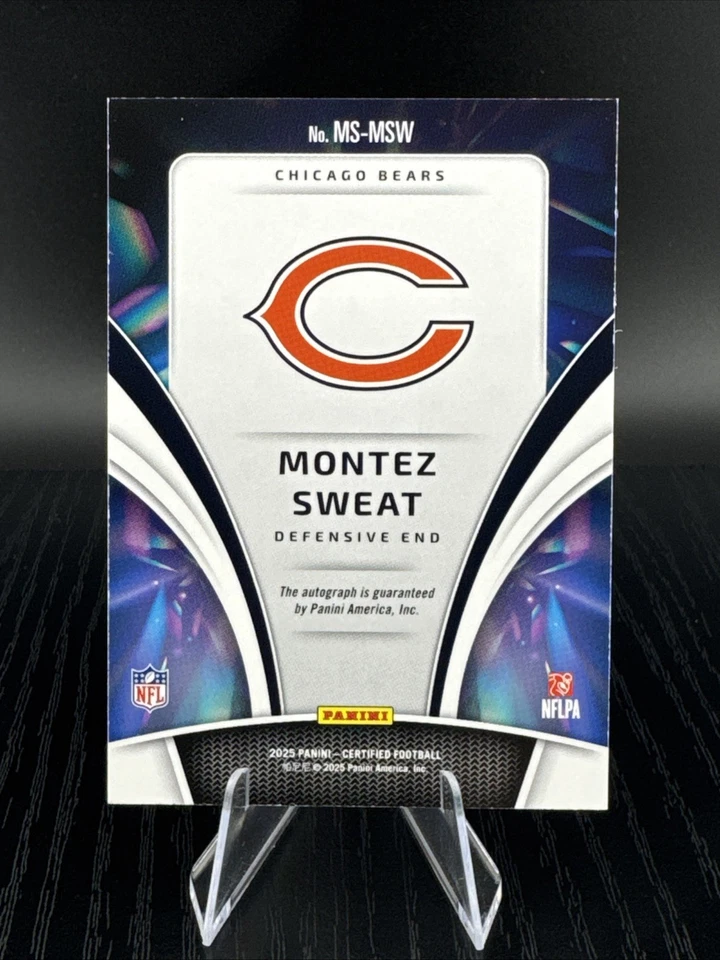 2025 Certified Football Mirrors #MS-MSW Montez Sweat - Lime Green Auto 7/15 - Image 4 of 4