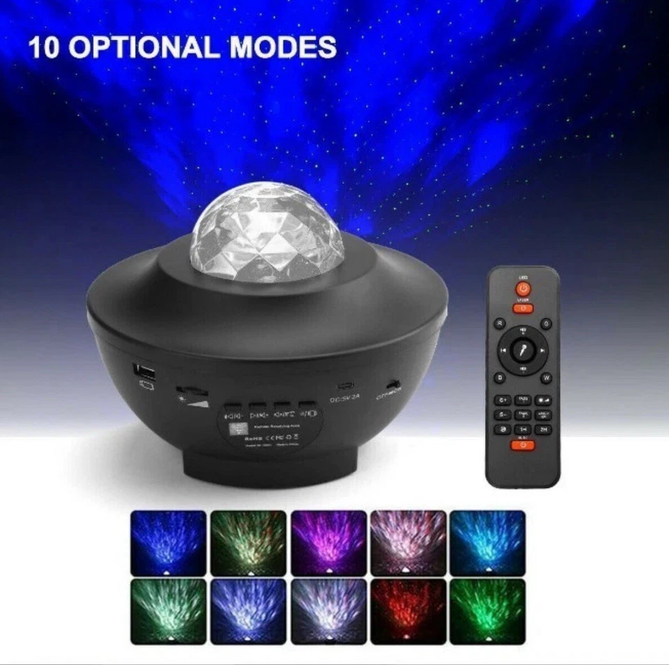 LED Projektor Sternenhimmel Lampe Starry Mond Stern GalaxWeihnachten Geschenk - Bild 3 von 4