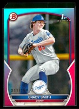 Brady Smith 2023 Bowman Draft #BD-109 Aqua/Pink Gradient #/199