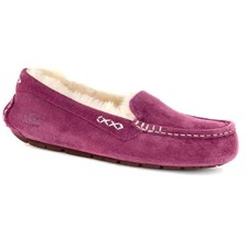 UGG Australia Womens Ansley Suede Mocassin Slippers Fuchsia Pink