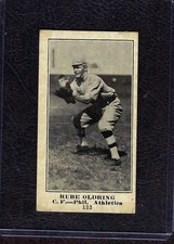 1916 M101-4 "Sporting News" Blank Backs #133 Rube Oldring, Philadelphia, EX!