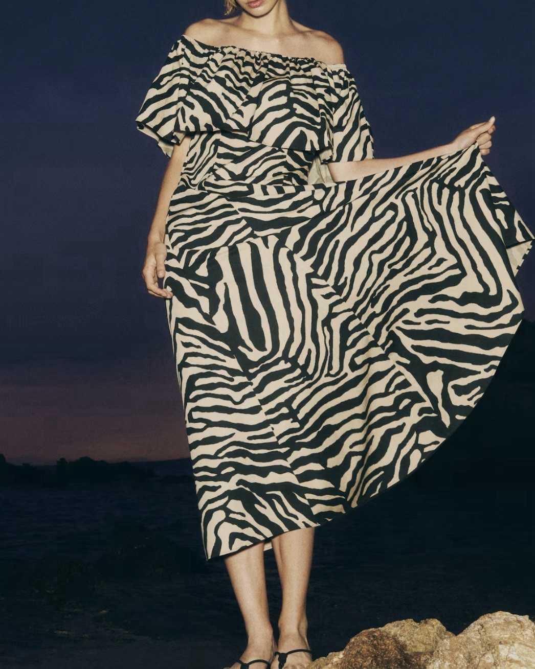 H&M Off Shoulder Midi Dress. Stunning. Never Worn XXL