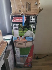 Coleman 90490E Steel Pro Max 14' x 33" Round Metal Frame Above Ground Pool Set