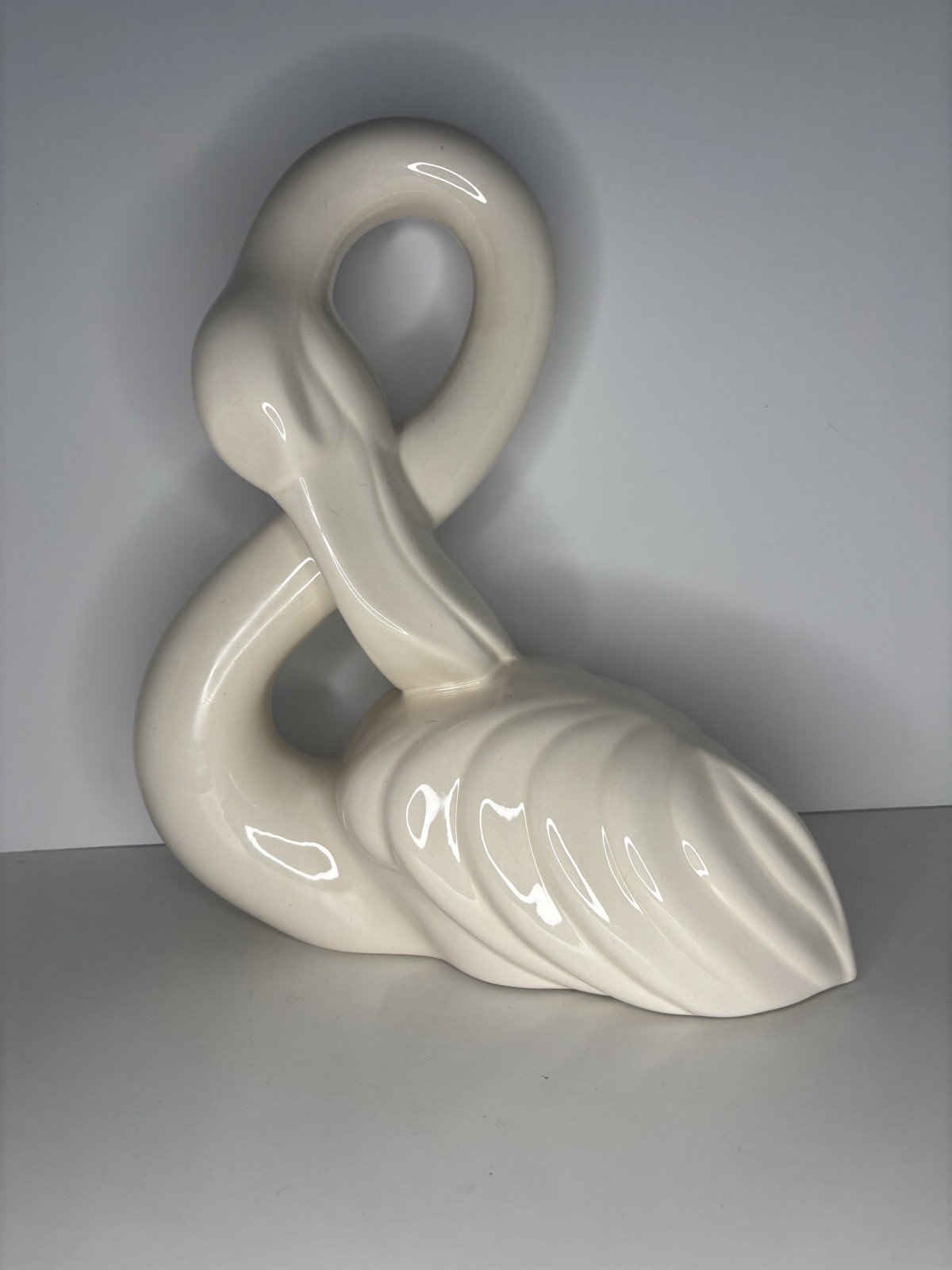 Vintage Jaru Flamingo Ceramic Art Deco Cream Statue