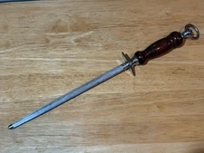 R.H. Forschner 10" Regular Cut Knife Sharpening Steel with Wood Handle - England