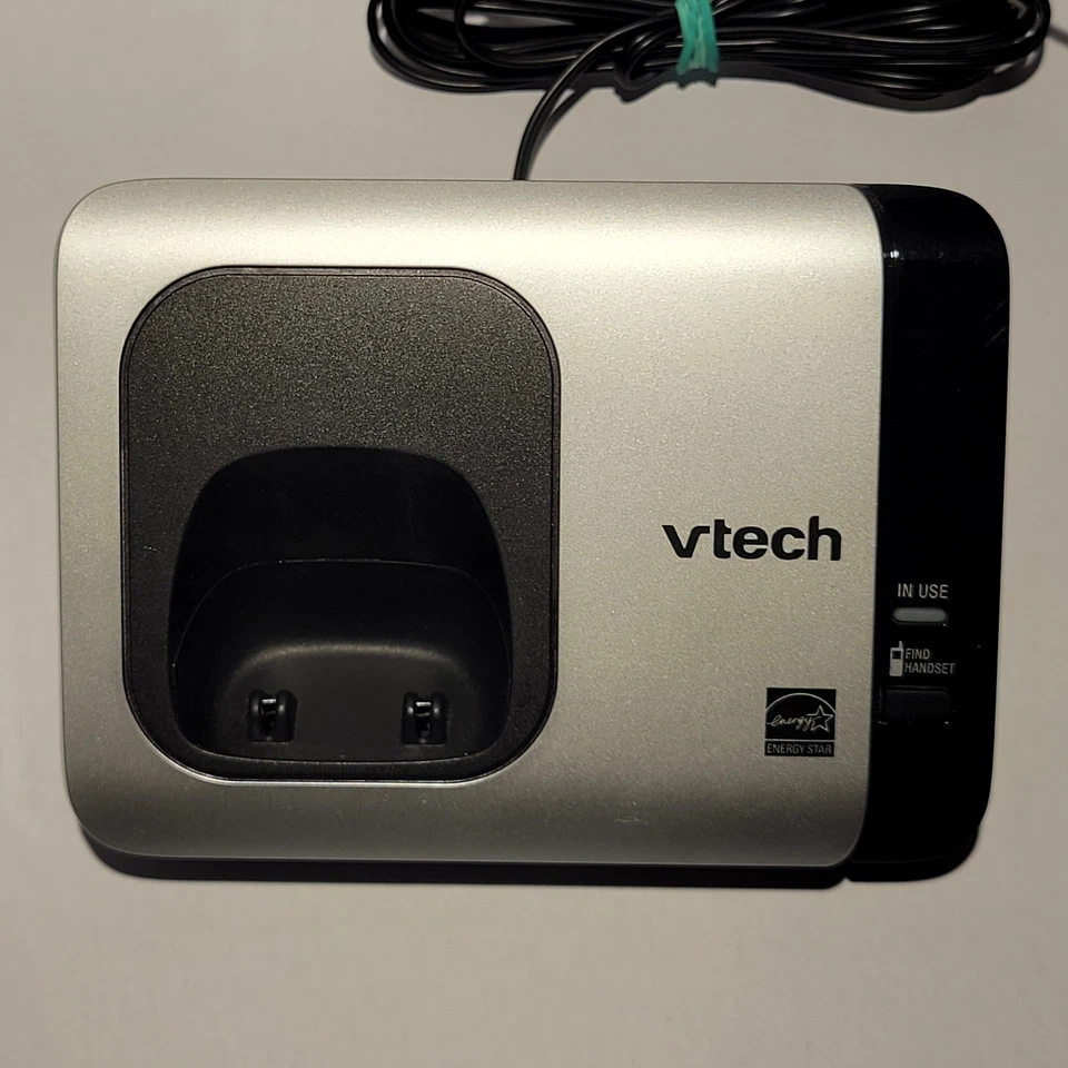 Teléfono inalámbrico VTech CS6719 con base de identificación de llamadas cable de alimentación de batería manual del usuario Foto 4 de 4