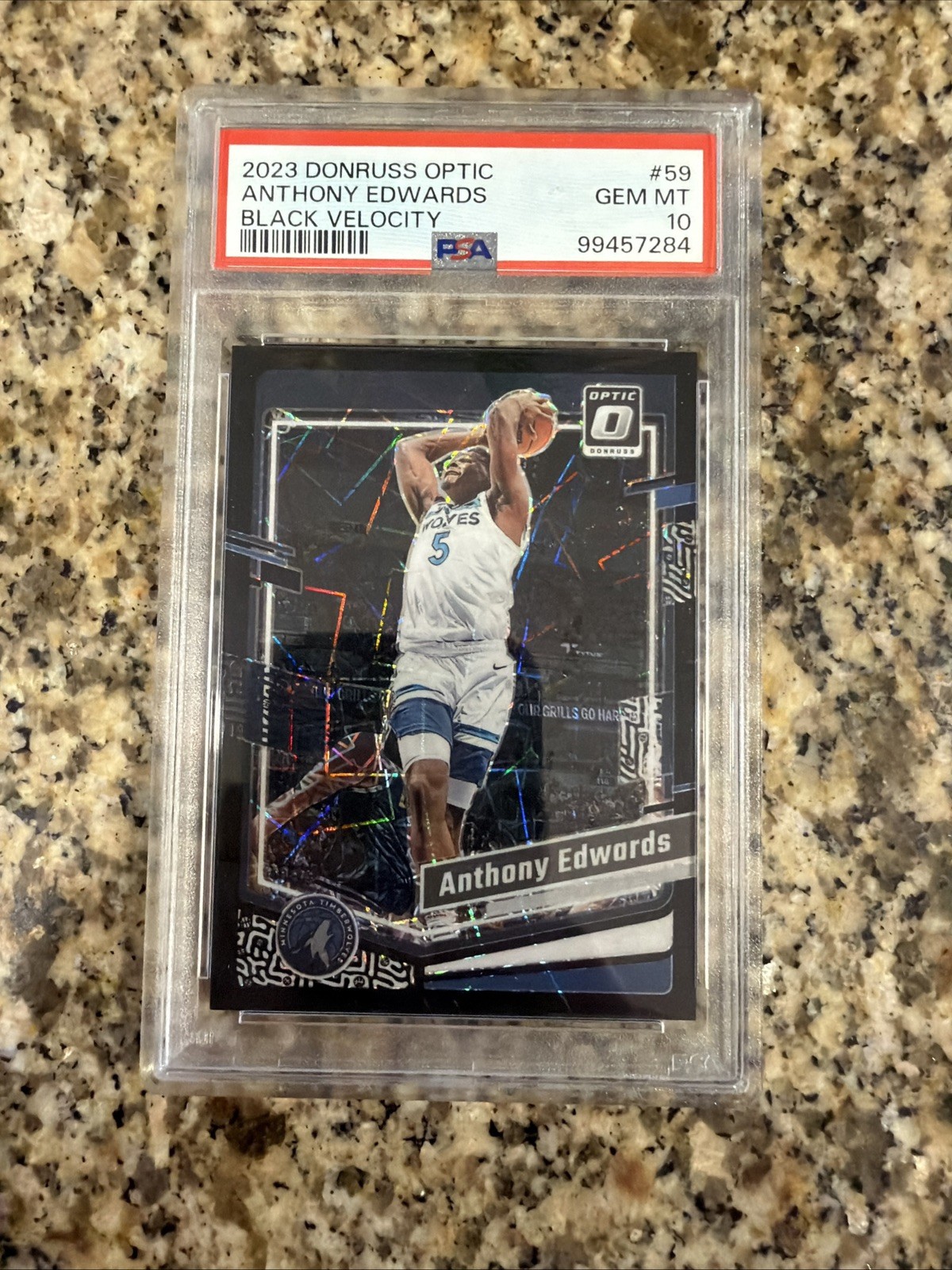 2023 Donruss Optic Anthony Edwards Black Velocity 21 /39